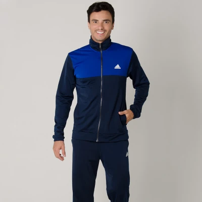 AGASALHO ADIDAS BACK 2 BASICS 3 STRIPES MASCULINO - Marinho/azul AGASALHO ADIDAS BACK 2 BASICS 3 STRIPES MASCULINO - Marinho/azul