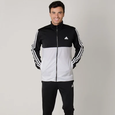 AGASALHO ADIDAS BACK 2 BASICS 3 STRIPES MASCULINO - Preto/branco AGASALHO ADIDAS BACK 2 BASICS 3 STRIPES MASCULINO - Preto/branco