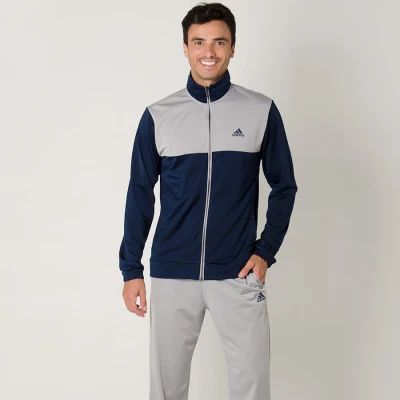 AGASALHO ADIDAS BACK 2 BASICS MASCULINO - Cinza/marinho AGASALHO ADIDAS BACK 2 BASICS MASCULINO - Cinza/marinho