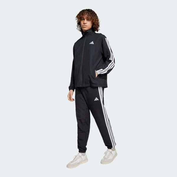 AGASALHO ADIDAS BASIC 3S MASCULINA - Preto/branco AGASALHO ADIDAS BASIC 3S MASCULINA - Preto/branco