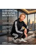 AGASALHO ADIDAS BASIC 3S TRICOT TRACK MASCULINO - Preto/branco