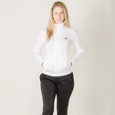 AGASALHO ADIDAS ESS EP FEMININO - Branco/preto AGASALHO ADIDAS ESS EP FEMININO - Branco/preto