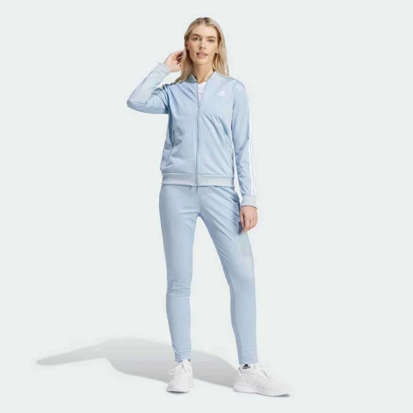 AGASALHO ADIDAS ESSENTIALS 3-STRIPES FEMININO - Azul celeste/branco