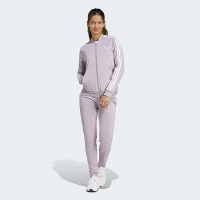 AGASALHO ADIDAS ESSENTIALS 3-STRIPES FEMININO - Lilas/branco AGASALHO ADIDAS ESSENTIALS 3-STRIPES FEMININO - Lilas/branco