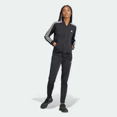 AGASALHO ADIDAS ESSENTIALS 3-STRIPES FEMININO - Preto/branco AGASALHO ADIDAS ESSENTIALS 3-STRIPES FEMININO - Preto/branco
