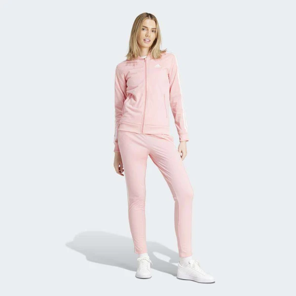 AGASALHO ADIDAS ESSENTIALS 3-STRIPES FEMININO - Rosa/branco