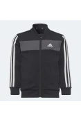 AGASALHO ADIDAS ESSENTIALS 3-STRIPES SHINY INFANTIL - Preto/branco