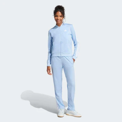 AGASALHO ADIDAS ESSENTIALS 3S FEMININO - Azul celeste/branco