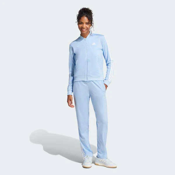 AGASALHO ADIDAS ESSENTIALS 3S FEMININO - Azul celeste/branco