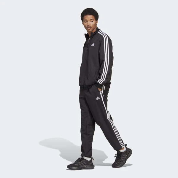 AGASALHO ADIDAS MALHA 3-STRIPES MASCULINO - Preto/branco