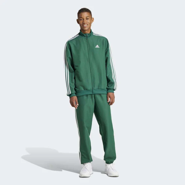 AGASALHO ADIDAS MALHA 3-STRIPES MASCULINO - Verde/branco