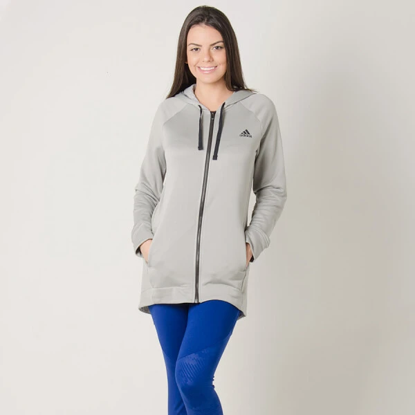 AGASALHO ADIDAS PES HOODY TIGHT FEMININO - Cinza/azul AGASALHO ADIDAS PES HOODY TIGHT FEMININO - Cinza/azul