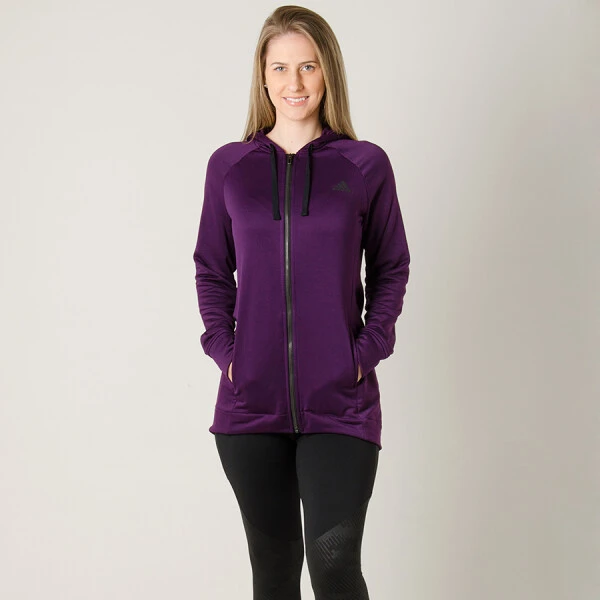 AGASALHO ADIDAS PES HOODY TIGHT FEMININO - Roxo/preto AGASALHO ADIDAS PES HOODY TIGHT FEMININO - Roxo/preto