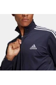 AGASALHO ADIDAS PRIMEGREEN ESSENTIALS 3-STRIPRES MASCULINO - Marinho/branco