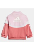 AGASALHO ADIDAS SHINY BADGE OF SPORT 3-STRIPES INFANTIL - Rosa/branco