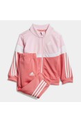 AGASALHO ADIDAS SHINY BADGE OF SPORT 3-STRIPES INFANTIL - Rosa/branco