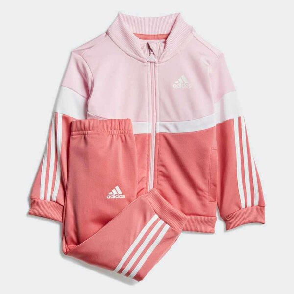 AGASALHO ADIDAS SHINY BADGE OF SPORT 3-STRIPES INFANTIL - Rosa/branco