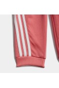 AGASALHO ADIDAS SHINY BADGE OF SPORT 3-STRIPES INFANTIL - Rosa/branco
