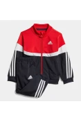 AGASALHO ADIDAS SHINY BADGE OF SPORT 3-STRIPES INFANTIL - Vermelho/branco