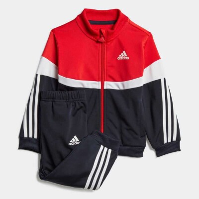 AGASALHO ADIDAS SHINY BADGE OF SPORT 3-STRIPES INFANTIL - Vermelho/branco