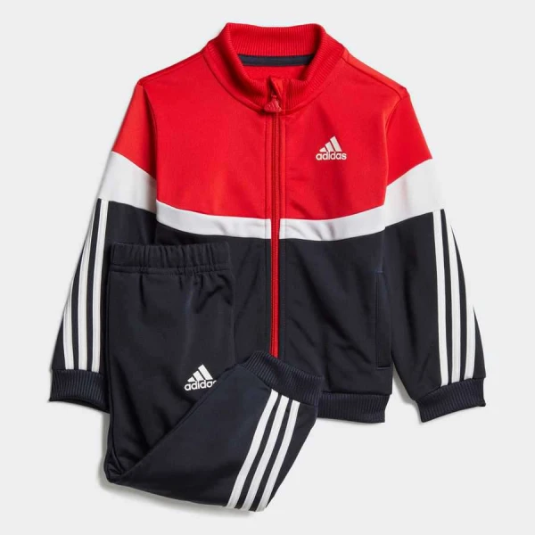 AGASALHO ADIDAS SHINY BADGE OF SPORT 3-STRIPES INFANTIL - Vermelho/branco