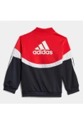 AGASALHO ADIDAS SHINY BADGE OF SPORT 3-STRIPES INFANTIL - Vermelho/branco
