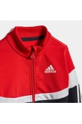 AGASALHO ADIDAS SHINY BADGE OF SPORT 3-STRIPES INFANTIL - Vermelho/branco