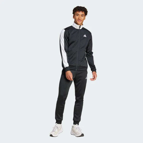 AGASALHO ADIDAS SPORTSWEAR BASIC TRICOT MASCULINO - Preto/branco AGASALHO ADIDAS SPORTSWEAR BASIC TRICOT MASCULINO - Preto/branco