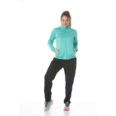 AGASALHO DE TREINO MIZUNO BASIC ROOT FEMININO - Verde/preto