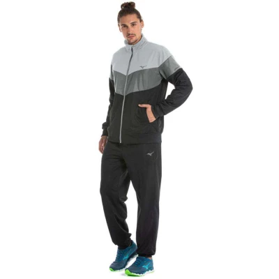 AGASALHO DE TREINO MIZUNO NEW ROOT MASCULINO - Cinza/preto AGASALHO DE TREINO MIZUNO NEW ROOT MASCULINO - Cinza/preto