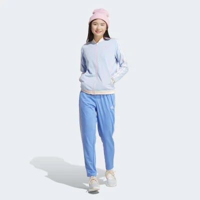 AGASALHO ESSENTIALS 3-STRIPES ADIDAS FEMININO - Azul/rosa