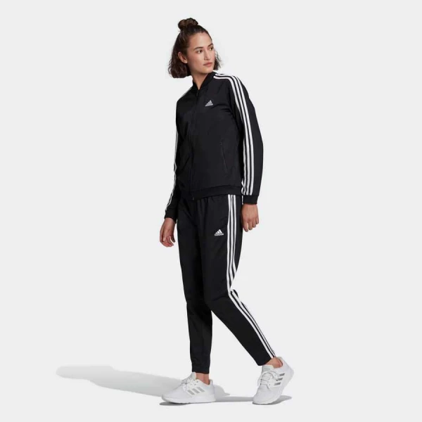 AGASALHO ESSENTIALS 3-STRIPES ADIDAS FEMININO - Preto/branco