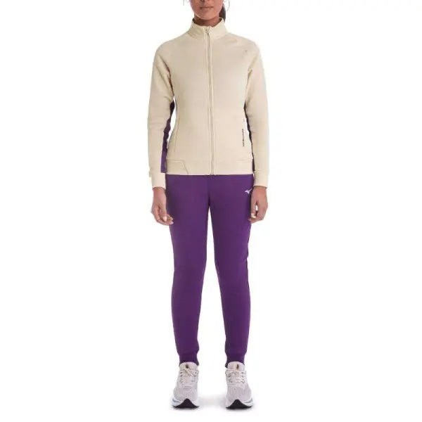 AGASALHO MIZUNO ROOT III FEMININO - Bege/roxo