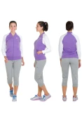 AGASALHO MOLETOM NIKE ATHLETIC FEMININO - Lilas/cinza AGASALHO MOLETOM NIKE ATHLETIC FEMININO - Lilas/cinza