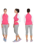 AGASALHO MOLETOM NIKE ATHLETIC FEMININO - Rosa/cinza AGASALHO MOLETOM NIKE ATHLETIC FEMININO - Rosa/cinza
