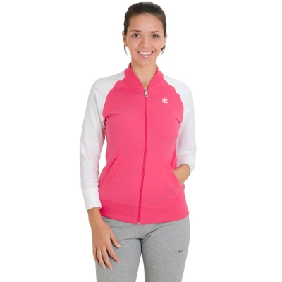 AGASALHO MOLETOM NIKE ATHLETIC FEMININO - Rosa/cinza AGASALHO MOLETOM NIKE ATHLETIC FEMININO - Rosa/cinza