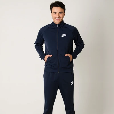 AGASALHO NIKE CASUAL SPORTSWEAR TRACK SUIT MASCULINO - Marinho/branco AGASALHO NIKE CASUAL SPORTSWEAR TRACK SUIT MASCULINO - Marinho/branco