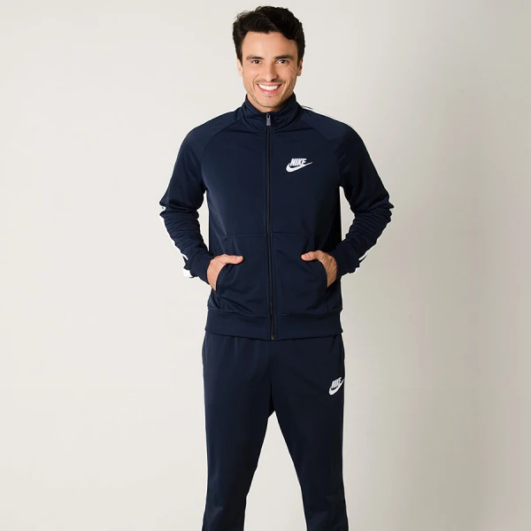 AGASALHO NIKE CASUAL SPORTSWEAR TRACK SUIT MASCULINO - Marinho/branco AGASALHO NIKE CASUAL SPORTSWEAR TRACK SUIT MASCULINO - Marinho/branco