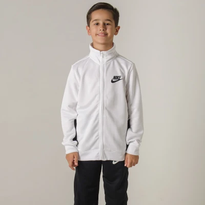 AGASALHO NIKE NSW TRACK SUIT PAC POLY INFANTIL - Branco/preto