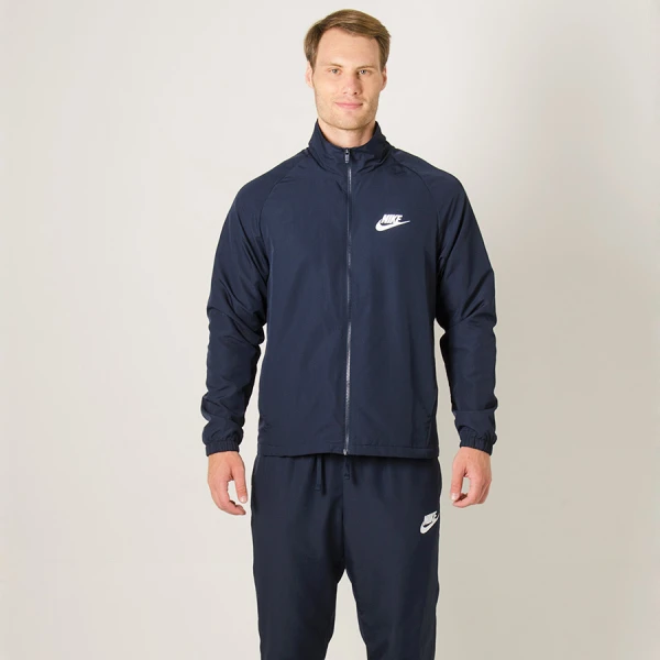 AGASALHO NIKE NSW TRK SUIT WVN BASIC MASCULINO - Marinho/branco AGASALHO NIKE NSW TRK SUIT WVN BASIC MASCULINO - Marinho/branco