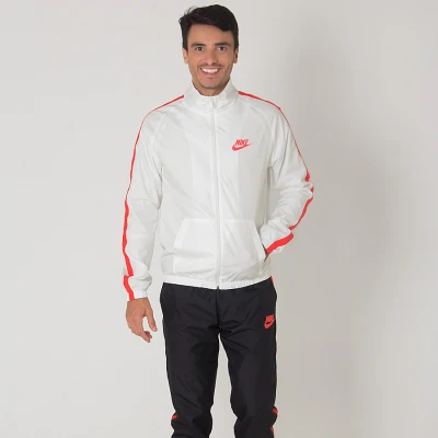 AGASALHO NIKE SPORTSWEAR TRACK SUIT MASCULINO - Branco/preto AGASALHO NIKE SPORTSWEAR TRACK SUIT MASCULINO - Branco/preto