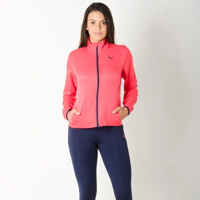 AGASALHO PUMA ACTIVE YOGINI WOVEN SUIT FEMININO - Pink/marinho