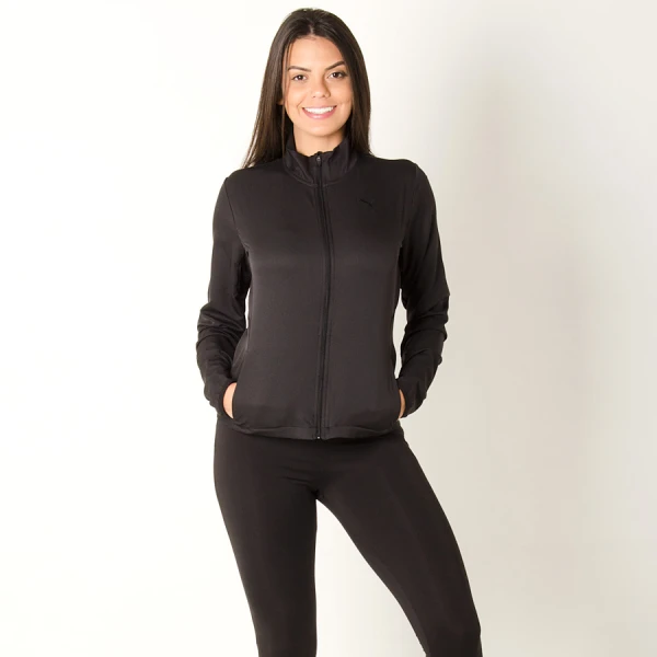 AGASALHO PUMA ACTIVE YOGINI WOVEN SUIT FEMININO - Preto