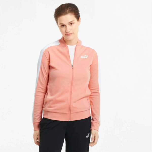 AGASALHO PUMA BASEBALL TRICOT FEMININO - Rosa/branco