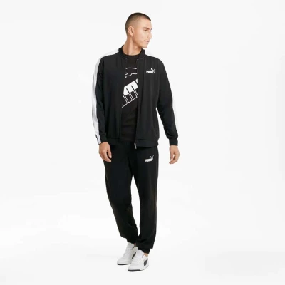 AGASALHO PUMA BASEBALL TRICOT SUIT MASCULINO - Preto/branco AGASALHO PUMA BASEBALL TRICOT SUIT MASCULINO - Preto/branco