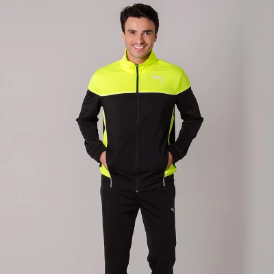 AGASALHO PUMA BLOCKED TRICOT SUIT OP MASCULINO - Preto/amarelo