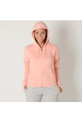AGASALHO PUMA CLEAN SWEAT SUIT CL FEMININO - Salmao/cinza