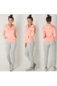 AGASALHO PUMA CLEAN SWEAT SUIT CL FEMININO - Salmao/cinza