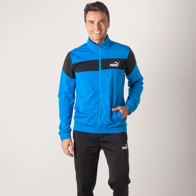AGASALHO PUMA CLEAN TRICOT SUIT MASCULINO - Azul/preto