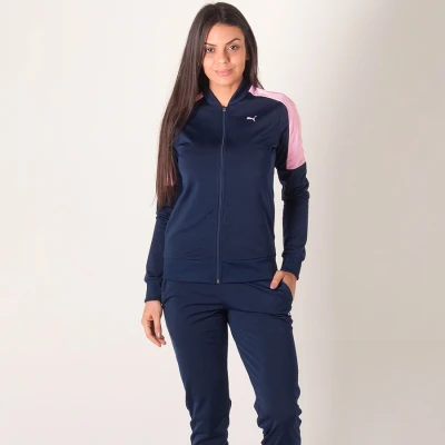 AGASALHO PUMA CLEAN TRICOT SUIT OP FEMININO - Marinho/rosa